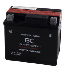 BCTX5L-AGM| Batteria Moto AGM,YTX5L-BS, 12V, 4Ah, CCA:80 Amp, 113x70x105mm - BC Battery Italian Official Website