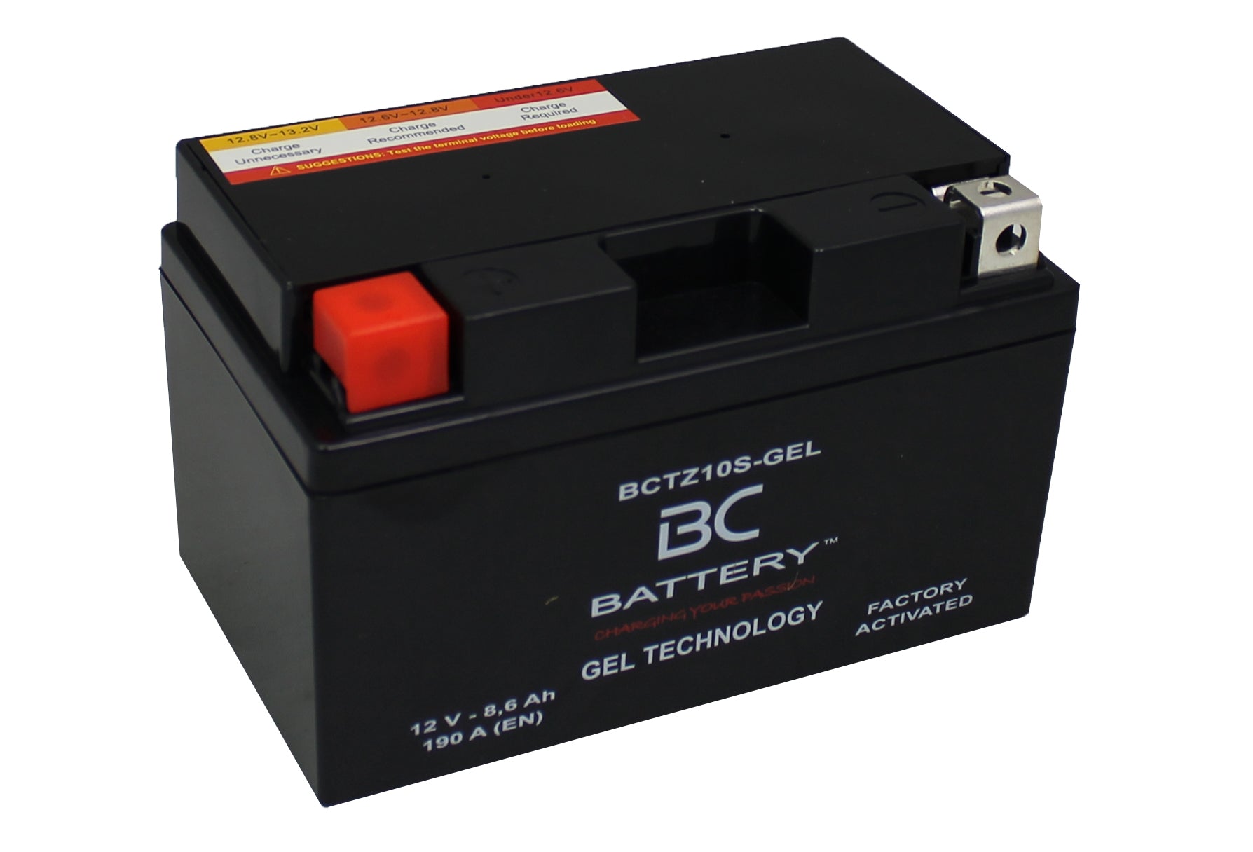 BCTZ10S-GEL| Batteria Moto al GEL,YTZ10S, 12V, 8,6 Ah, CCA:190Amp,150x87x93mm - BC Battery Italian Official Website