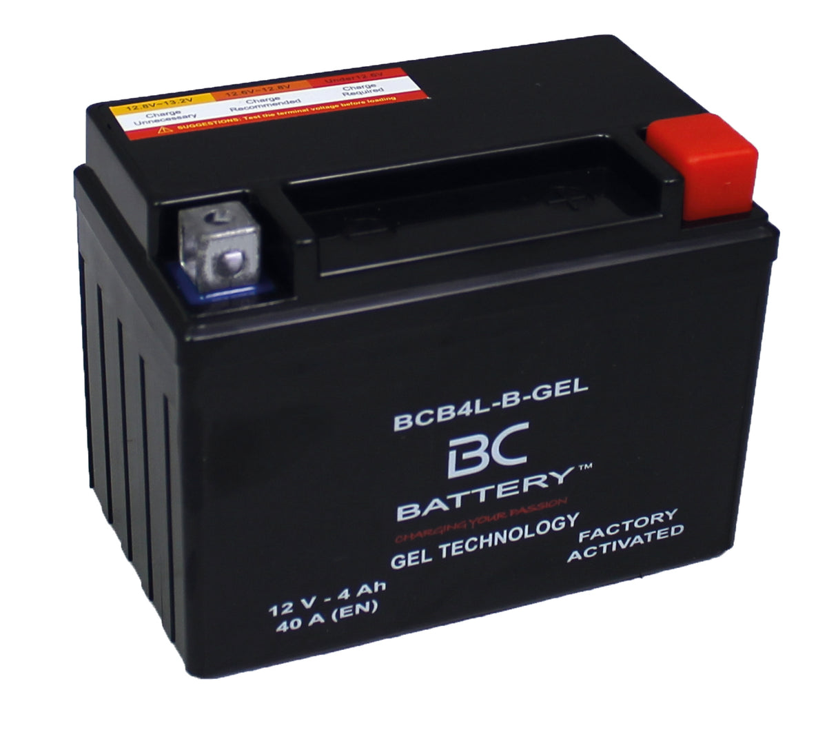 BCB4L-B-GEL| Batteria Moto al GEL,YB4L-B/A, 12V, CCA: 4Amp, 40CCA,120x70x91mm