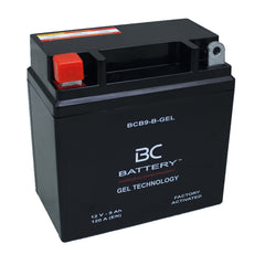 BCB9-B-GEL| Batteria Moto al GEL, YB9-B, 12V, 9Ah, CCA:120Amp,135x75x138mm